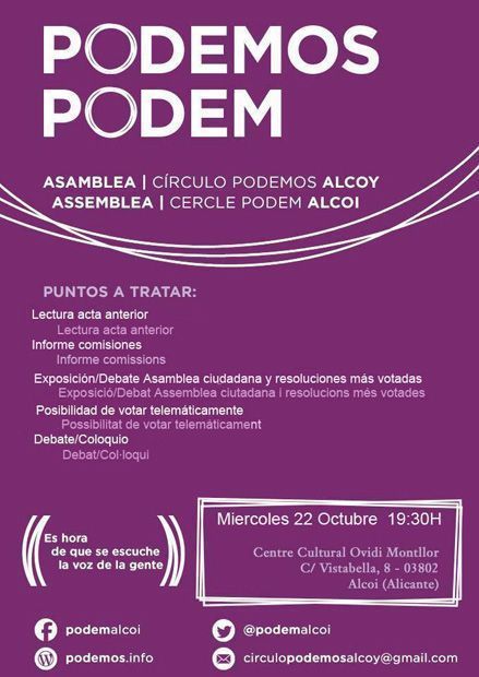 podemos octubre