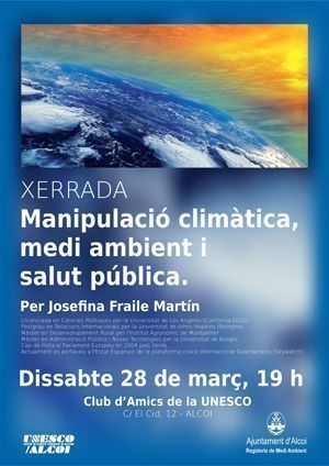 CARTELL XERRADA JOSEFINA FRAILE. MANIPULACIÓ CLIMÀTICA.